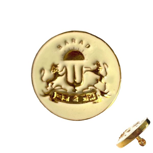 Royal Bandhgala Buttons - Barad State - Encrusted Crest