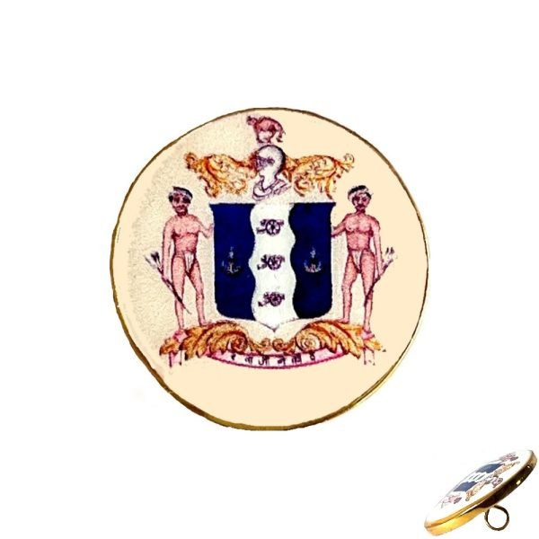 Royal Bandhgala Buttons - Rajpipla State - Painted Crest