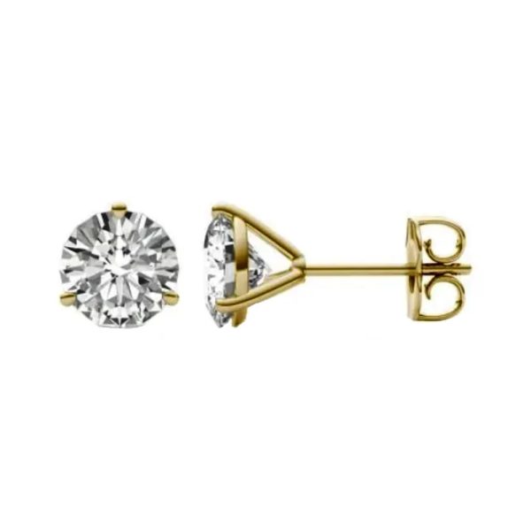 Three Prong Martini Setting Lab Grown Diamond Studs