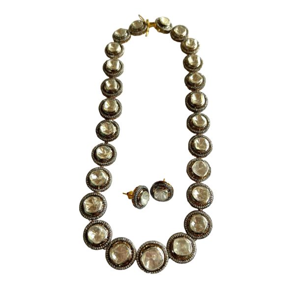 29 Ct. Lab Grown Diamond Polki Single Line Necklace