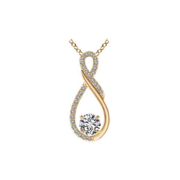 Designer Infinity Pendant in Moissanite Diamond