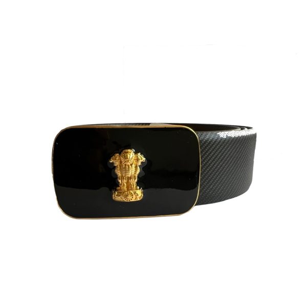 Designer Belt - Ashok Stambh - Black Enamel