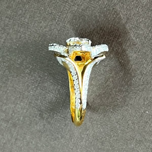 Moissanite Diamond Blooming Lotus Ring