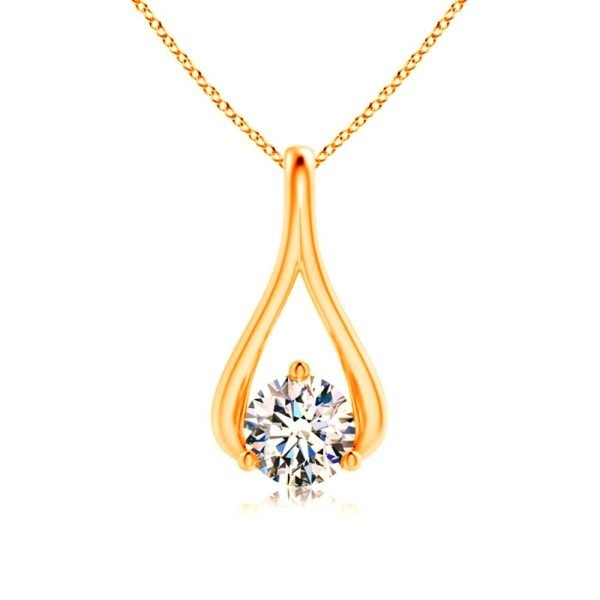 Moissanite Diamond Solitaire Designer Pendant