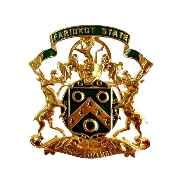 Royal Brooch - Faridkot State - Encrusted Crest