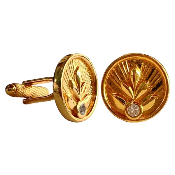 Regal Radiance Gold Cufflinks