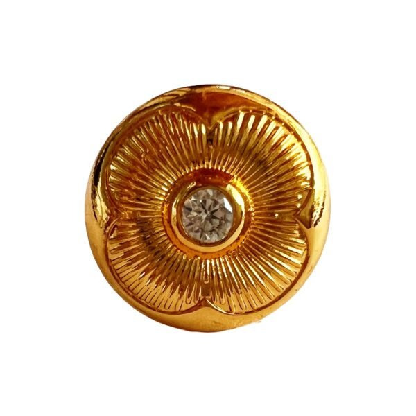 Regal Gold Floral Sherwani Buttons with Swarovski Accents