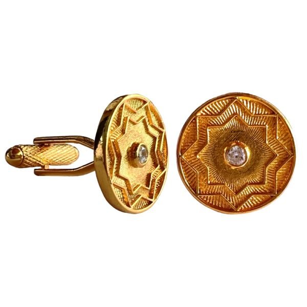 Celestial Radiance Golden Cufflinks