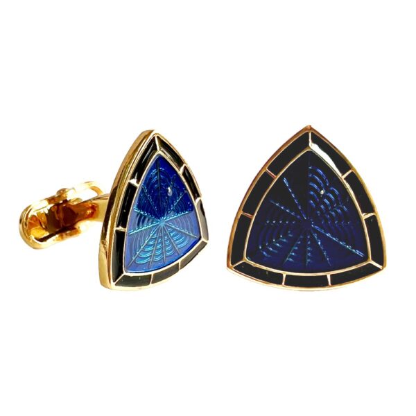 Royal Midnight Blue Enamel Trigon Cufflinks