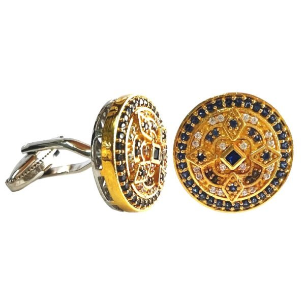 Designer Sapphire & Diamond Cuflinks