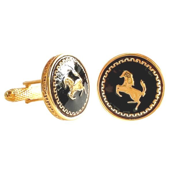 Imperial Stallion Emblem Black Cufflinks