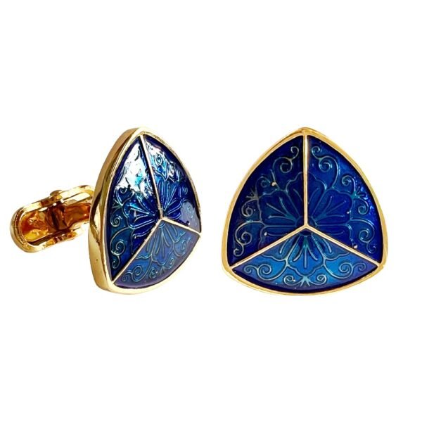 Royal Azure Trifloral Cufflinks