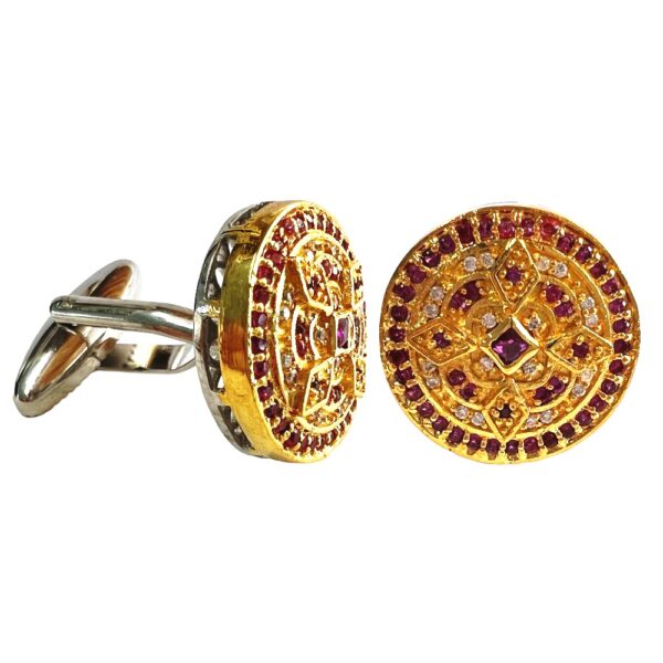 Designer Ruby & Diamond Cufflinks