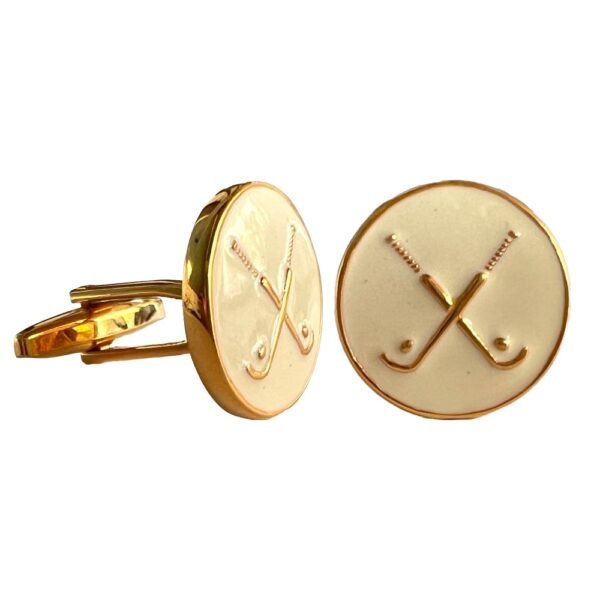 Royal Hockey Cufflinks - Ivory Enamel