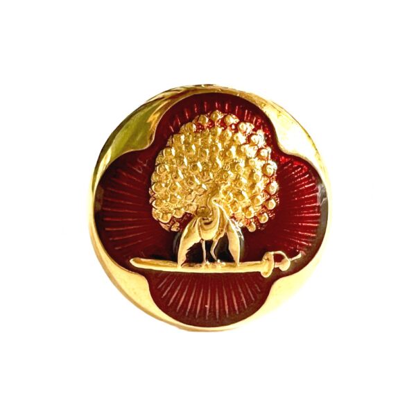 Regal Maroon & Gold Mayoor Bandhgala Buttons