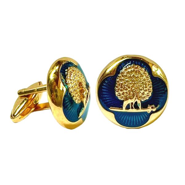 Regal Blue & Gold Mayoor Cufflinks
