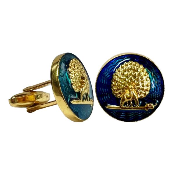 Imperial Blue & Gold Mayoor Cufflinks