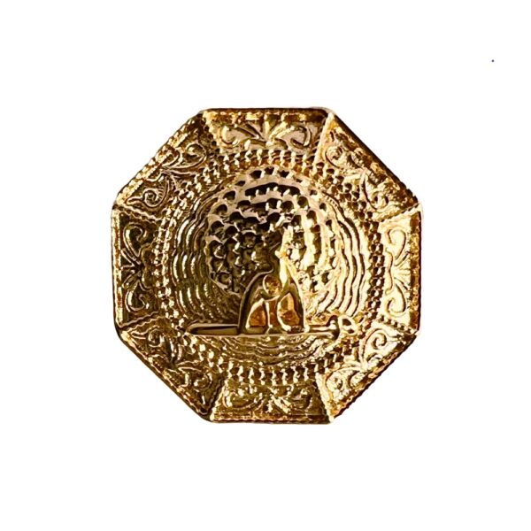 Majestic Octagon Mayoor Bandhgala Button - Golden
