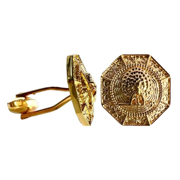 Majestic Octagon Mayoor Cufflinks - Golden