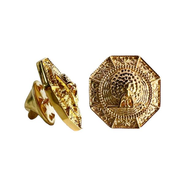 Majestic Octagon Mayoor Lapel Pin - Golden