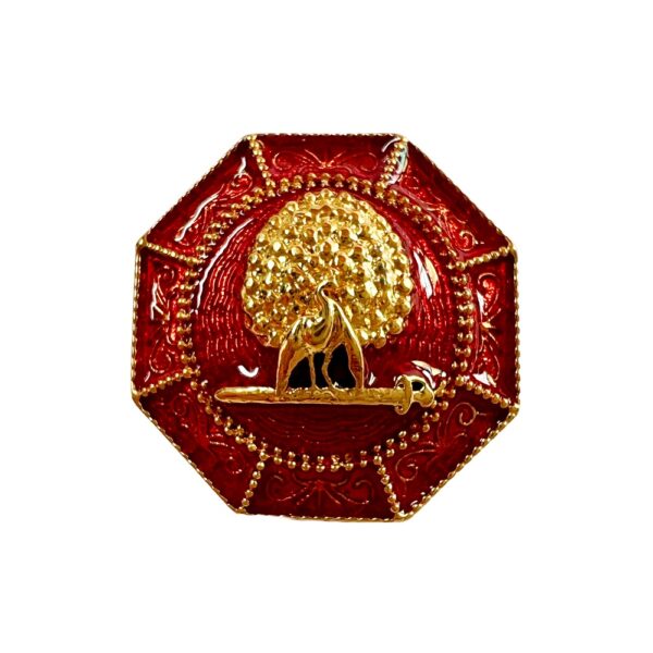 Majestic Octagon Mayoor Bandhgala Button - Maroon