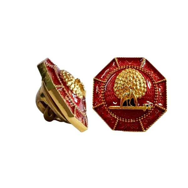 Majestic Octagon Mayoor Lapel Pin - Maroon