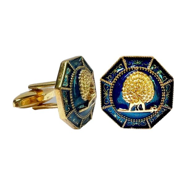 Majestic Octagon Mayoor Cufflinks - Royal Blue