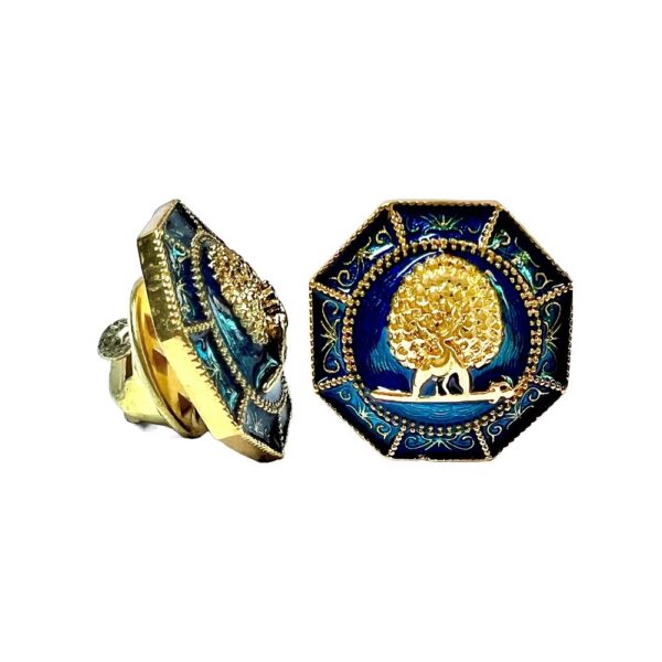 Majestic Octagon Mayoor Lapel Pin - Royal Blue