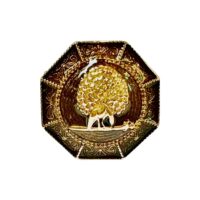 Majestic Octagon Mayoor Bandhgala Button - Smokey