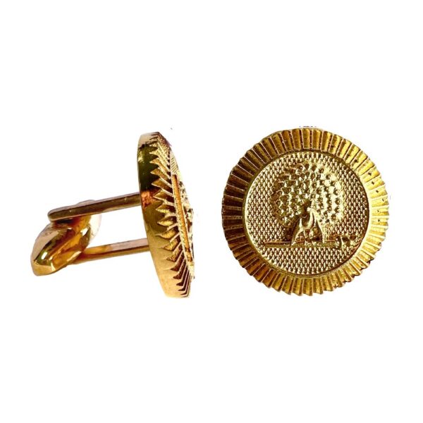 Regal Mayoor Emblem Cufflinks - Golden