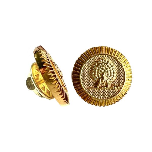 Regal Mayoor Emblem Lapel Pin - Golden