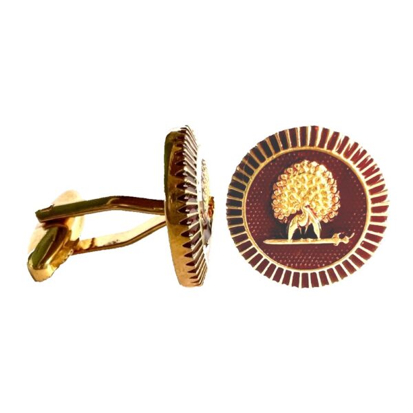 Regal Mayoor Emblem Cufflinks - Maroon