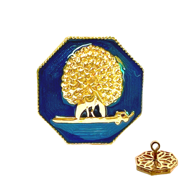 Octagonal Mayoor Crest Buttons - Royal Blue