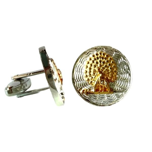 Imperial Golden Mayoor in Silver Cufflinks