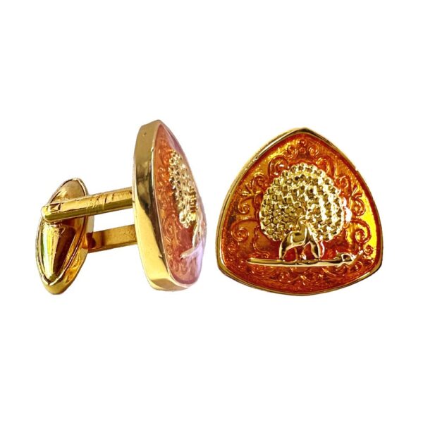 Imperial Plumage Mayoor Cufflinks - Saffron