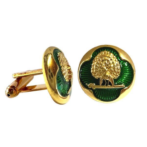 Regal Green & Gold Mayoor Cufflinks