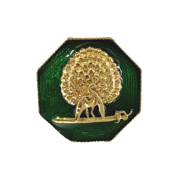 Octagonal Mayoor Crest Buttons - Royal Green