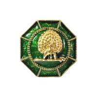 Majestic Octagon Mayoor Bandhgala Button - Royal Green