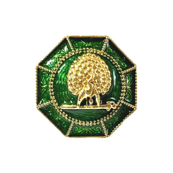 Majestic Octagon Mayoor Bandhgala Button - Royal Green
