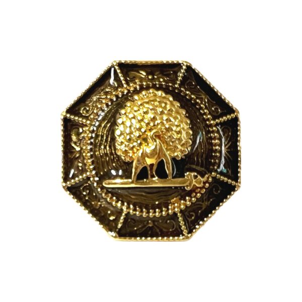 Majestic Octagon Mayoor Bandhgala Button - Smokey Enamel
