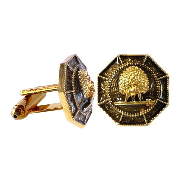 Majestic Octagon Mayoor Cufflinks - Smokey Enamel