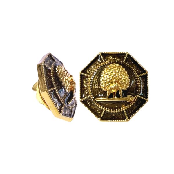 Majestic Octagon Mayoor Lapel Pin - Smokey Enamel