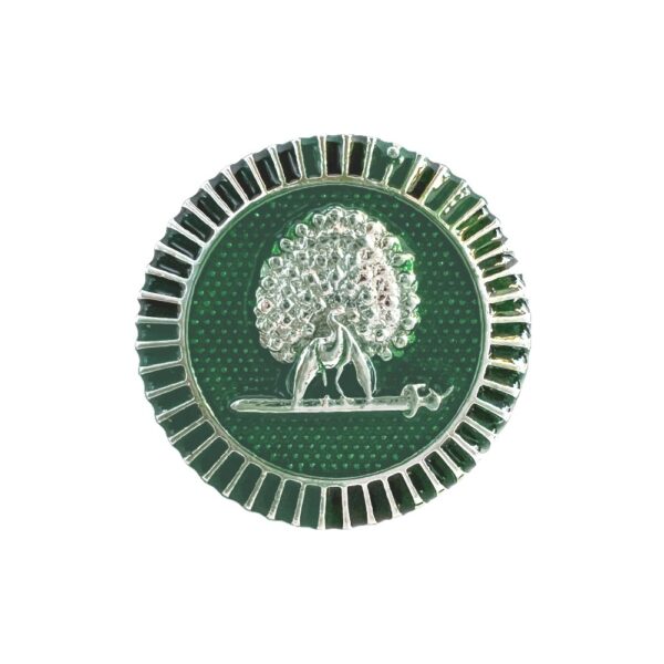 Regal Silver Mayoor Emblem Bandhgala Buttons - Royal Green