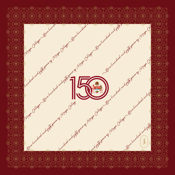 Pocket Square - Mayo 150 years - Maroon