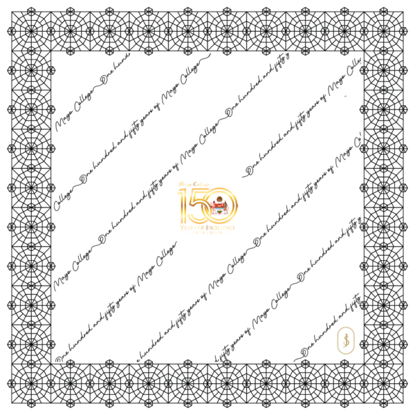 Pocket Square - Mayo 150 years - Black