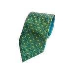 Mayo College Tie & Pocket Square Assembly Hall Design on Green - Image 2
