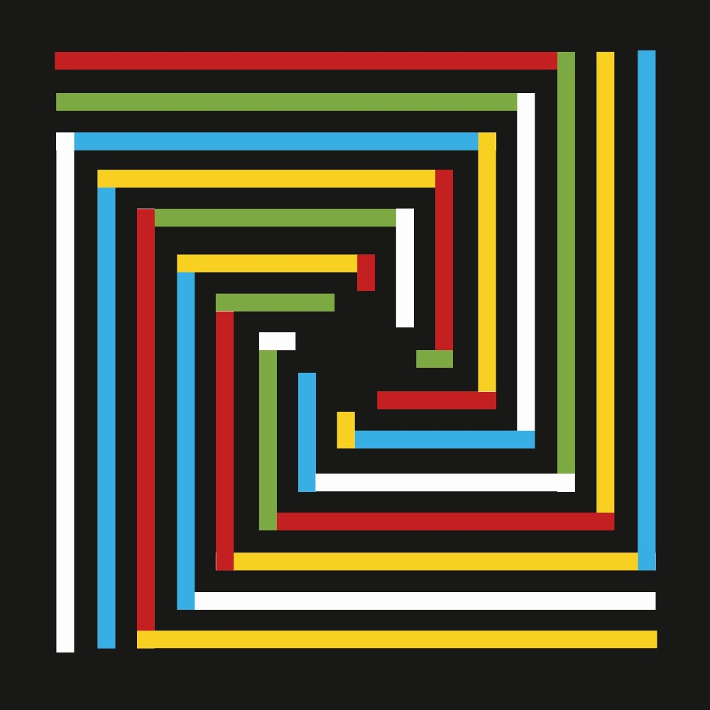 S1098PS Pocket Square - Pachranga Stripes Puzzle - Image 1