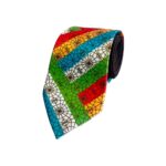 Mayo College Tie & Pocket Square Pachranga Stripes - Image 5