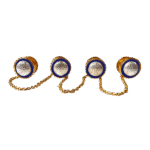 Golfer's Kurta Buttons - Blue Enamel