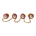Golfer's Kurta Buttons - Red Enamel